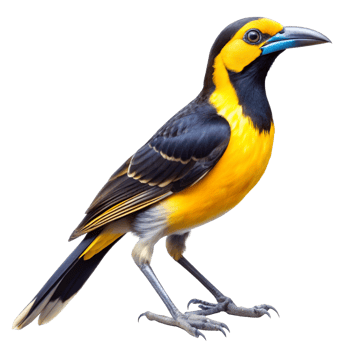 Spectacular Portrait of a Montezuma Oropendola Bird on Black Background png