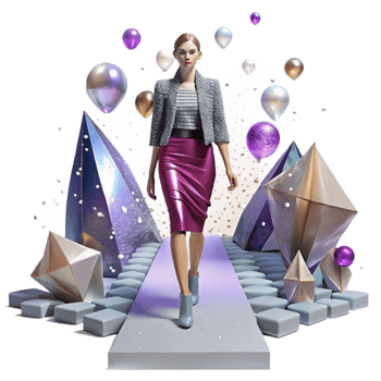 elegant contemporary Fashion Model Runway Walk Isolated for Fashion Events high quality png