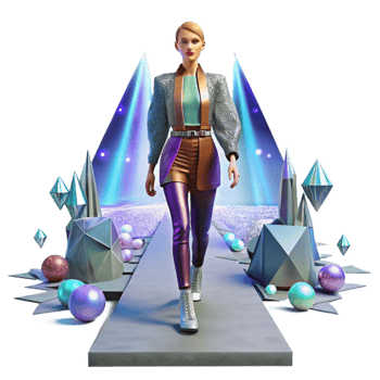 extraordinary contemporary Fashion Model Runway Walk Isolated for Fashion Events detailed png