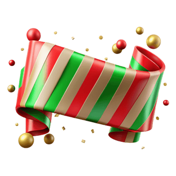 serene minimalist Festive Banner Red Green Text Space Transparent Xmas exclusive png