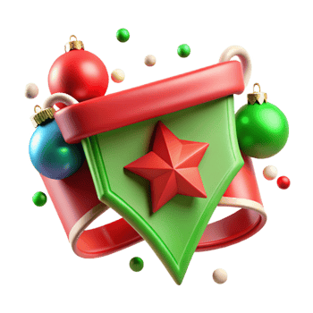 extraordinary modern Festive Banner Red Green Text Space Transparent Xmas png