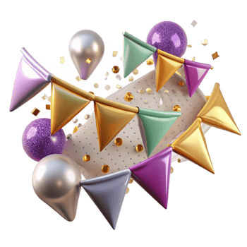 extraordinary artistic Festive Bunting Transparent Triangle Flags for Celebrations high resolution png