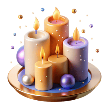 magnificent creative Festive Candles Burning Transparent with Warm Glow png