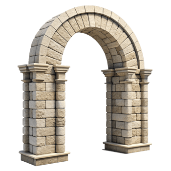Elegant Stone Archway Entranceway Architectural Design Element png