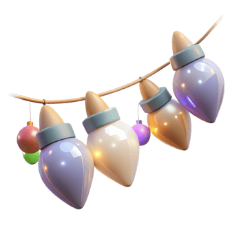 extraordinary creative Festive String Lights Birthday Decoration Transparent premium png