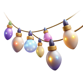 impressive vintage Festive String Lights Isolated for Party Ambiance professional png