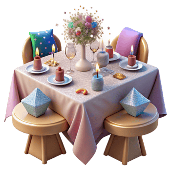 stunning vintage Festive Tablecloth Isolated Patterned for Holiday Dining premium png
