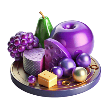vibrant classic Fig Purple Fruit Transparent Cheese Platter genuine png