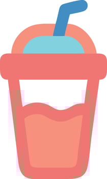 Cartoon Smoothie Design with Exaggerated Features and Bright Tones vector