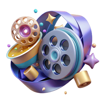 dramatic classic Film Reel Cinema Movies Transparent Background professional png
