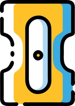 Cartoon Sharpener Design with Exaggerated Features and Bright Colors vector