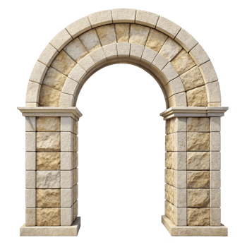 Elegant Beige Stone Archway Entrance Gateway Design Architectural Element png