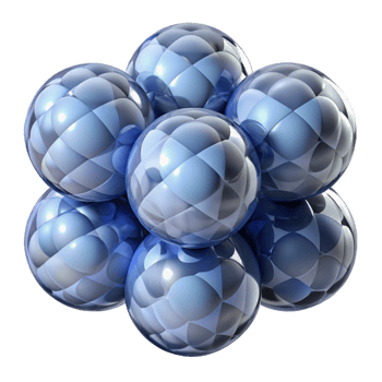 vibrant traditional A series of overlapping, transparent spheres, each containing a unique geometric pattern, in a cool, monochromatic color palette exclusive png