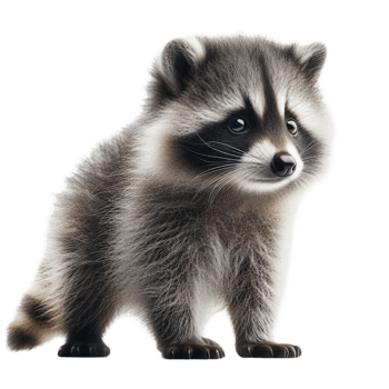 Curious Baby Raccoon Looking Around png