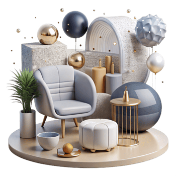 serene traditional Furniture Silhouettes Collection Transparent for Graphic Design high resolution png