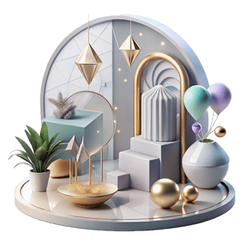 wonderful artistic Futuristic Interior Design Isolated with Minimalist Style for Home Decor high resolution png