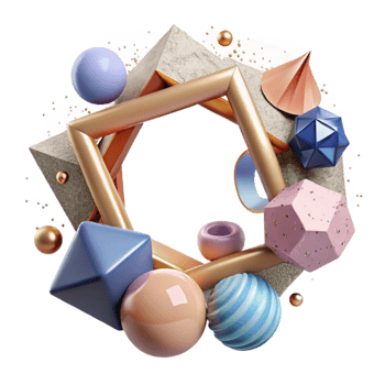 dramatic modern Geometric Shape Borders Cutout for Frame Designs high resolution png