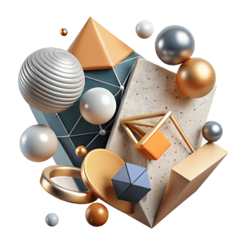 beautiful traditional Geometric Shapes with Text Annotation Isolated for Explanatory Diagrams authentic png