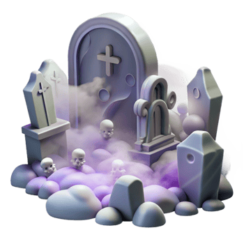 dramatic abstract Ghostly Fog in Cemetery Transparent for Halloween Designs exclusive png