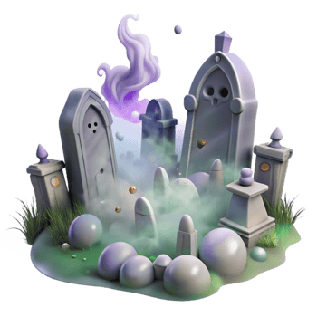 serene classic Ghostly Fog in Cemetery Transparent for Halloween Designs high quality png