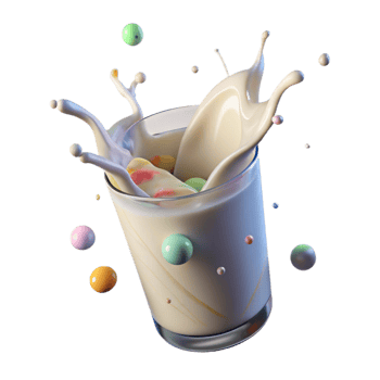 wonderful modern Glass of Milk Splash Isolated for Dairy Advertisements premium png