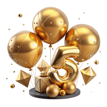 extraordinary abstract Golden Anniversary Balloons Numbered Transparent authentic png
