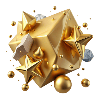 dramatic vintage Gold Foil Creased Texture Cutout Background detailed png