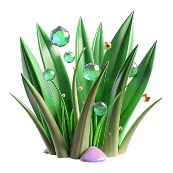 magnificent modern Green Grass Blades Transparent for Botanical Art authentic png