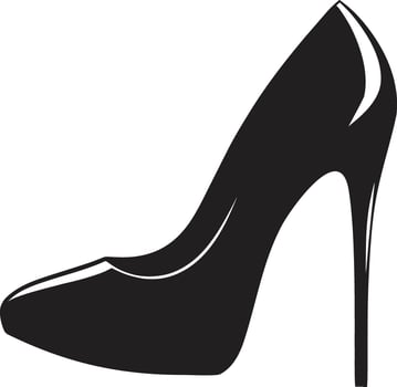 Elegant High Heel Shoe Silhouette for Fashion and Footwear Design Perfect for Luxury Branding Feminine Style and Trendy Accessories vector