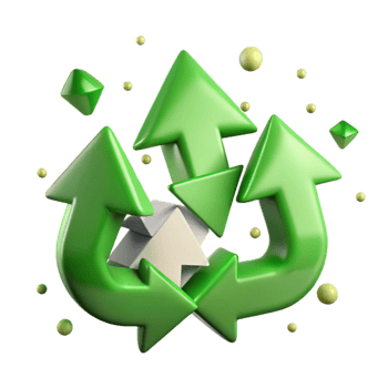 extraordinary minimalist Green Recycling Arrows Upward Motion Isolated original png