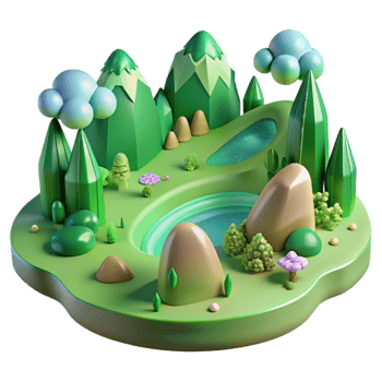 impressive abstract Green Valley Landscape Cutout for Nature Illustrations exclusive png