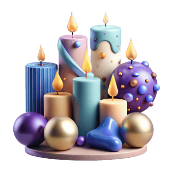 stunning contemporary Group of Lit Birthday Candles Transparent for Anniversary Designs high quality png