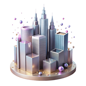 magnificent rustic Group Skyscraper Silhouette Isolated for City Planning authentic png