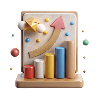 serene abstract Growth Chart Upward Trend Cutout for Investment Reports original png