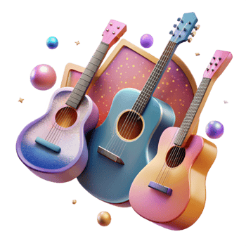 extraordinary modern Guitar Silhouette Collection Isolated for Creative Projects png