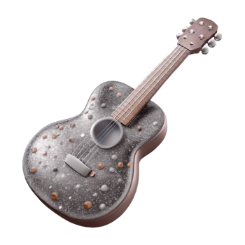 beautiful contemporary Guitar Silhouette Grunge Style Transparent for Vintage Designs genuine png