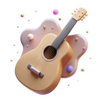 magnificent rustic Guitar Silhouette Simple Design Isolated for Web Graphics premium png