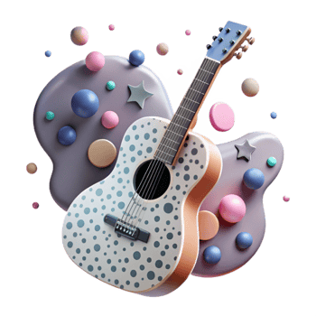 beautiful creative Guitar Silhouette with Animal Prints Transparent for Wild Designs authentic png
