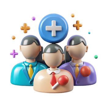 serene modern Healthcare Professionals Team Icon Isolated for Medical Design exclusive png