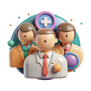 wonderful artistic Healthcare Professionals Team Icon Isolated for Medical Design premium png