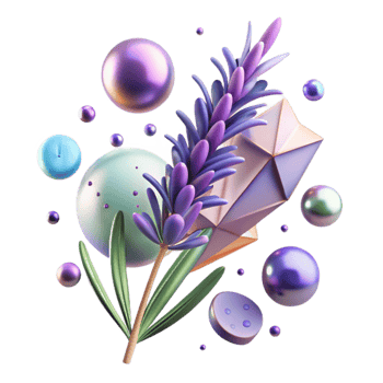magnificent abstract Herbal Illustration Lavender Sprig Transparent detailed png