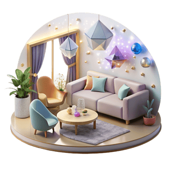 serene classic Interior Design Living Room Furniture Transparent Home Decor png