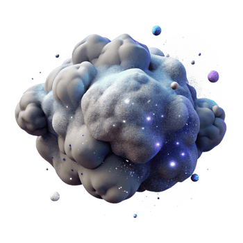 beautiful vintage Interstellar Dust Cloud Isolated for Space Illustrations exclusive png