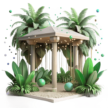 vibrant vintage Jungle Canopy Dense Vegetation Transparent original png