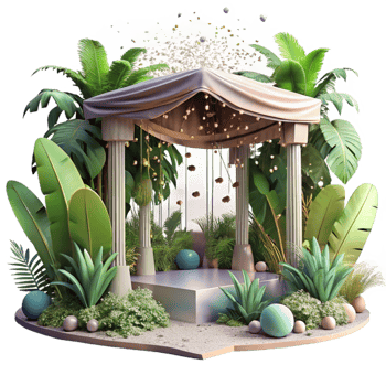 vibrant contemporary Jungle Canopy Exotic Plants Transparent high quality png
