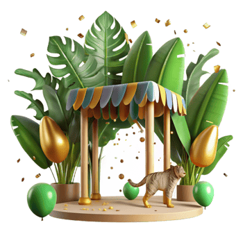 beautiful classic Jungle Canopy Tiger Silhouette Transparent professional png