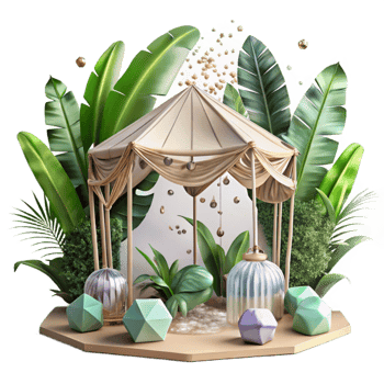 serene vintage Jungle Canopy Wildlife Illustration Transparent professional png
