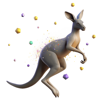 wonderful classic Kangaroo Silhouette Hopping Isolated Australian Animal Cutout high quality png