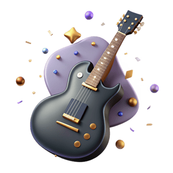magnificent artistic Les Paul Guitar Silhouette Isolated for Guitarist Profiles high resolution png