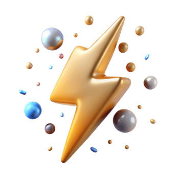 elegant minimalist Lightning Bolt Transparent for Weather Forecasts detailed png